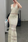 SWAYING/KNIT Cutout Striped Tank Dress SW22SSL15 Yellow/White